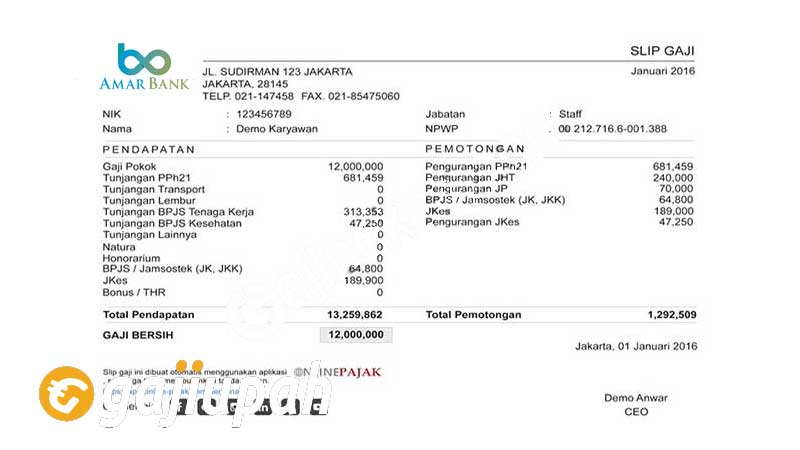 Gaji Pegawai Bank Amar Indonesia Tbk (AMAR) Semua Jabatan Terbaru